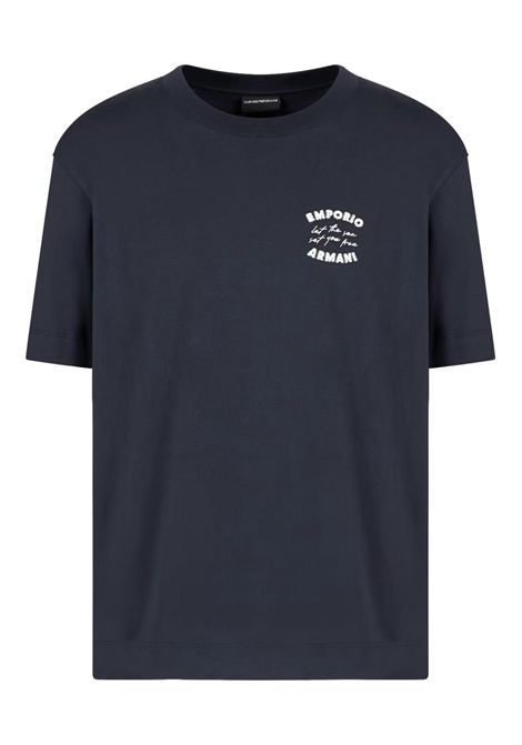 T-shirt in jersey ricamo Let the sea set you free EMPORIO ARMANI | T-shirt | EM000827 AF12926UB118